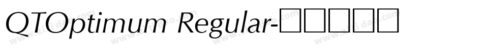 QTOptimum Regular字体转换